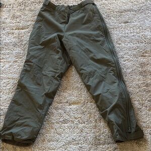 🍍 Vintage 1986 Jeans Express Military Sherpa Lined Pants Men  Zip Green🍍